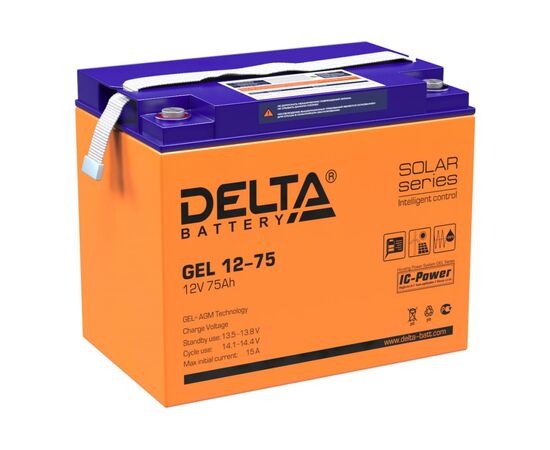  Аккумуляторная батарея Delta GEL 12-75 