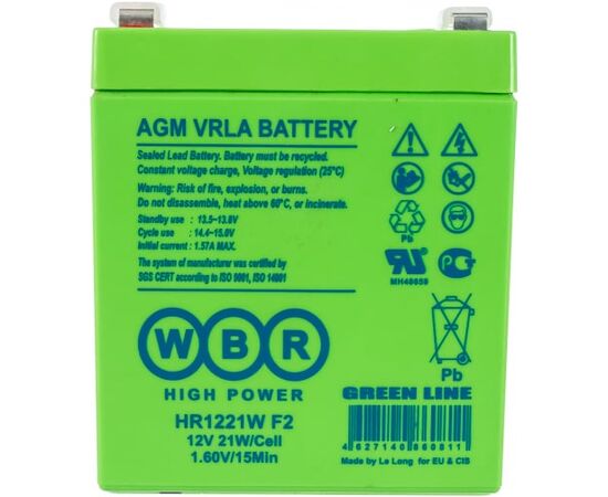  Аккумулятор для ИБП WBR HR1221W F2 
