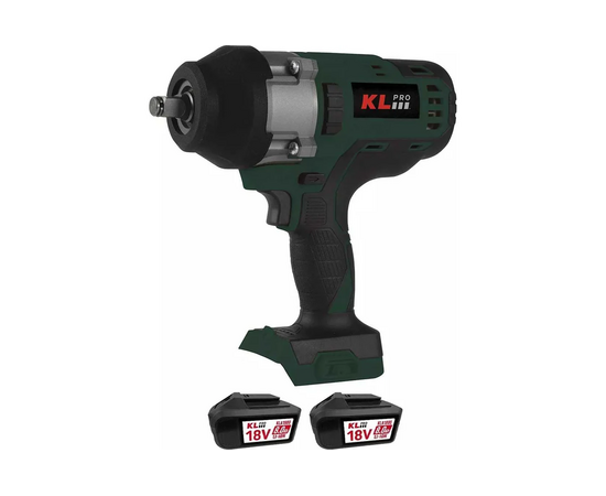  Профессиональный бесщеточный гайковерт аккумуляторный KLPRO KLSS18BHX-80 (18В, Li-ion-2шт, 8.0Ач, 800Нм, 2 скорости, подсветка, З/У, в кейсе) 