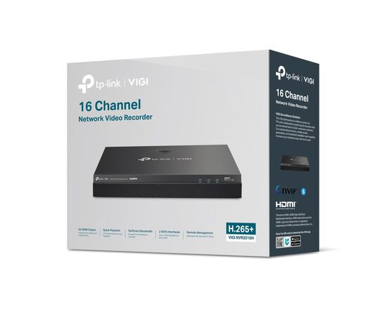  IP-камера TP-Link VIGI NVR2016H-16MP, 16 Channel PoE+ Network Video Recorder 