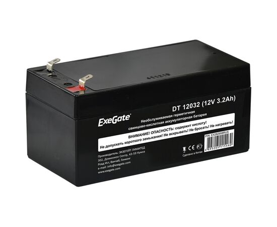  Аккумуляторная батарея ExeGate DT 12032 (12V 3.2Ah, клеммы F1) 282958 