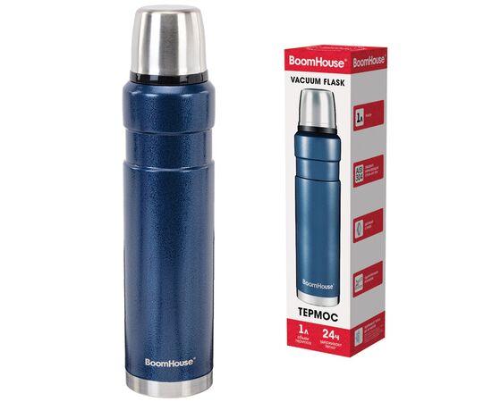  Термос BOOMHOUSE 700310 1л Darkblue синий 