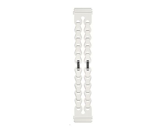  Ремешок HOCO WH12 Flexible, силикон, металл, белый 22mm 