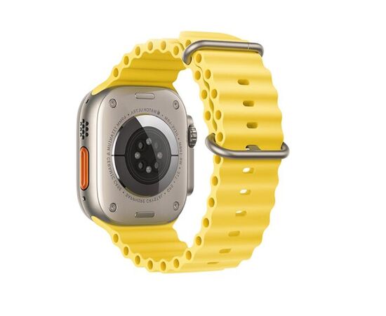  Ремешок HOCO WA12 Original для умных часов APPLE Watch 42/44/45/49mm силикон жёлтый 
