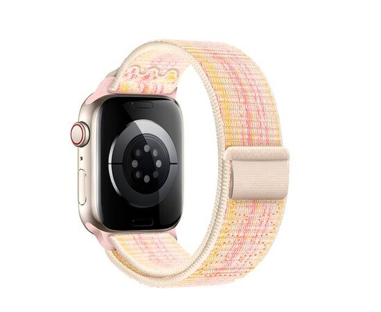  Ремешок HOCO WA25 Original для умных часов APPLE Watch 38/40/41mm нейлон розовый, разноцветный узор 