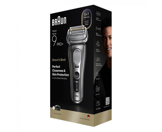  Электробритва Braun 9615s с зарядной станцией и футляром серый 