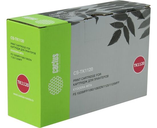  Тонер Картридж Cactus CS-TK1120BK черный для Kyocera Mita FS 1025MFP/1060/1060DN/1125/1125MFP (3000стр.) 