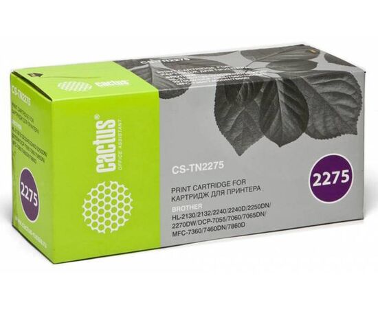  Тонер Картридж Cactus CS-TN2275S черный для Brother HL 2240/2240R/2250/2250DN/2250DNR (2600стр.) 