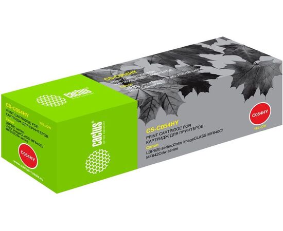  Картридж лазерный Cactus CS-C054HY желтый (2300стр.) для Canon LBP 621Cw/623Cdw/641Cw/643Cdw 