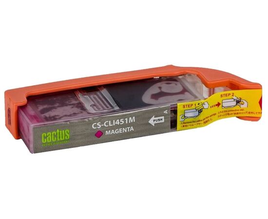  Картридж струйный Cactus CS-CLI451M пурпурный для Canon MG 6340/5440/IP7240 (9,8ml) 