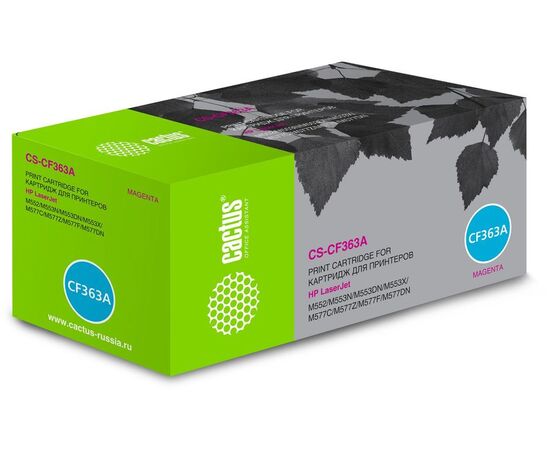  Тонер Картридж Cactus CS-CF363A пурпурный для HP CLJ M552dn/M553dnM553N/M553x (5000стр.) 