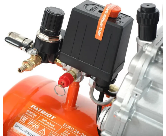  Компрессор поршневой Patriot Optima Euro 24-240K2 масляный оранжевый/черный 