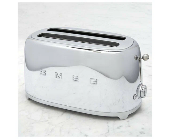  Тостер SMEG TSF02SSEU Стиль 50-х г.г, 4 ломтика, корпус из нержавеющей стали, 6 уровней поджаривания, хром 