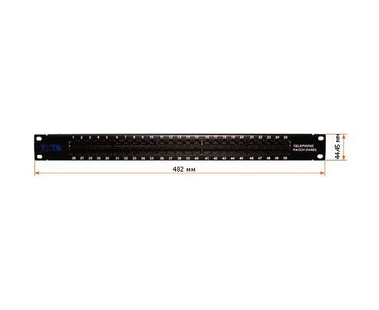  Патч-панель Lanmaster TWT-PP50TEL45 19" 1U 50xRJ45 UTP 