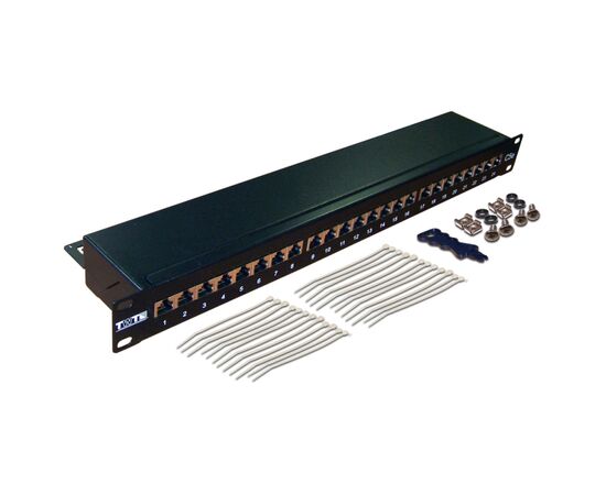  Патч-панель Lanmaster TWT-PP24STP/6 19" 1U 24xRJ45 кат.6 FTP 