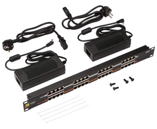  Патч-панель LANMASTER LAN-PP16-POE/A2 в шкаф 19" 1U, порты 16 x RJ-45 кат. 5e, PoE, черный 