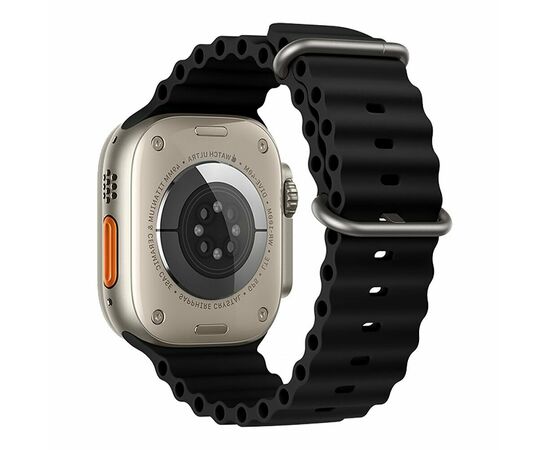  Ремешок HOCO WA12 Original для умных часов APPLE Watch 42/44/45/49mm силикон чёрный 