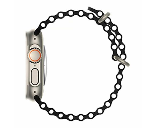  Ремешок HOCO WA12 Original для умных часов APPLE Watch 42/44/45/49mm силикон чёрный 