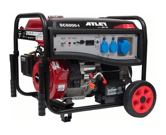  Генератор бензиновый ATLET SC6000-I, 5.5кВт, эл.стартер, колеса и ручки 
