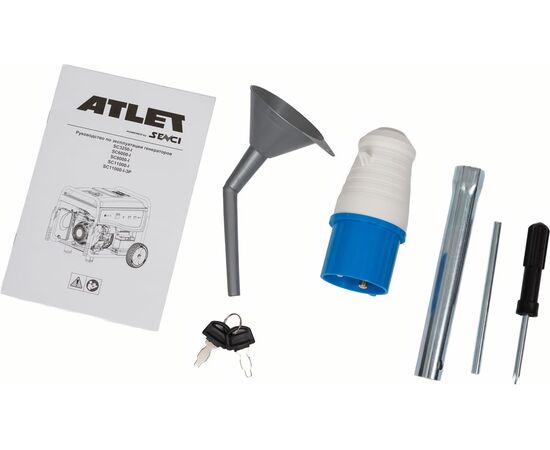  Генератор бензиновый ATLET SC6000-I, 5.5кВт, эл.стартер, колеса и ручки 